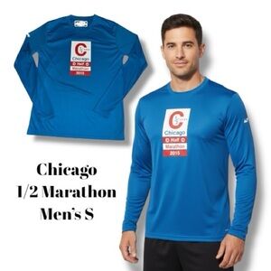 Chicago Half Marathon 2015 Blue Alanic Long-Sleeve Shirt Men’s Size Small EUC